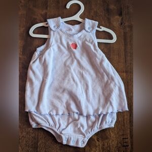 First Impressions Shell Accent Bubble/ 6-9 Months Girl